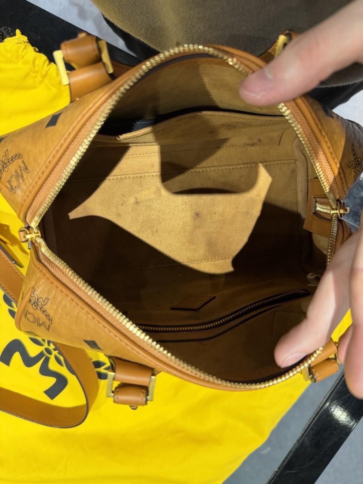 MCM MCM Visetos Monogram Cognac Boston Crossbody Handbag $980 Size ONE SIZE - 12 Thumbnail