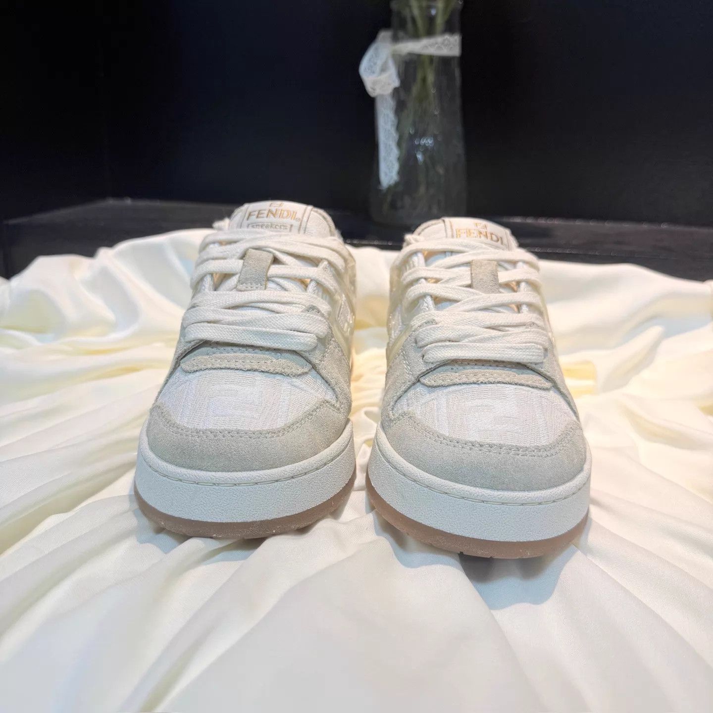 Fendi Fendi Off-White F Print Match Sneaker 36 99New nh3052 Size US 5.5 / IT 35.5 - 2 Thumbnail