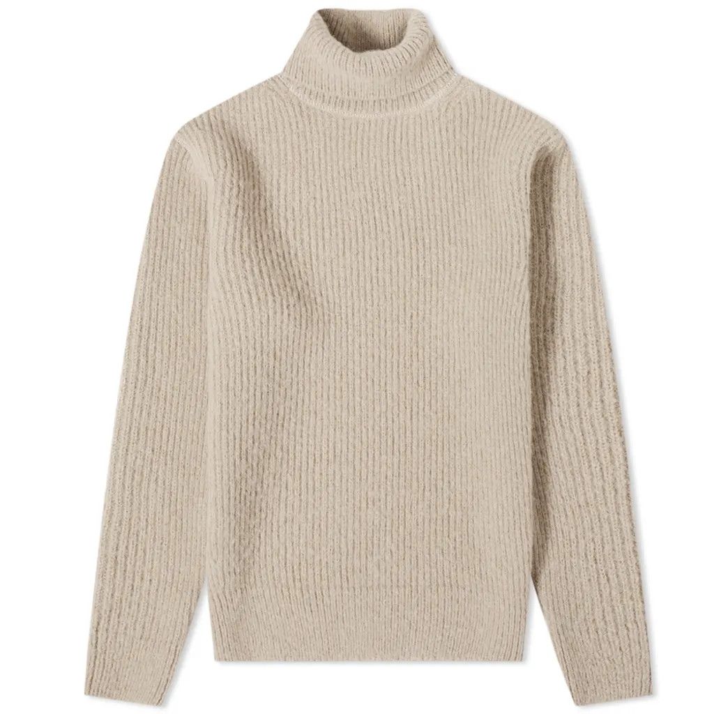 Our Legacy 💚 2022 Our Legacy Submarine Rollneck Desert Snow Silk Wool Size US M / EU 48-50 / 2 - 1 Thumbnail