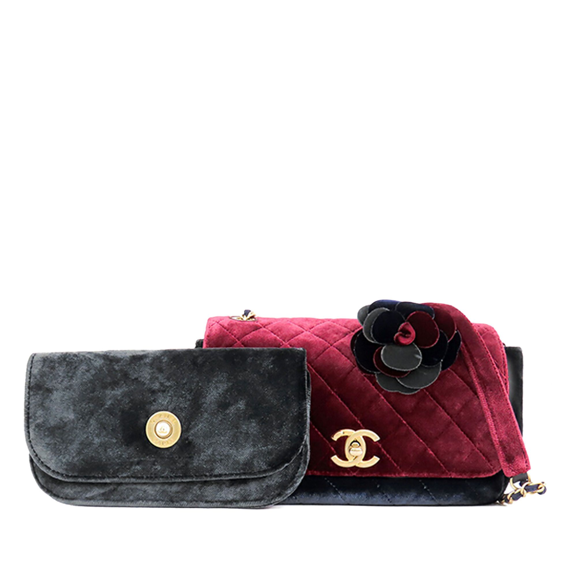 Chanel Chanel Medium Quilted Velvet Private Affair Camellia Flap Size ONE SIZE - 1 Thumbnail