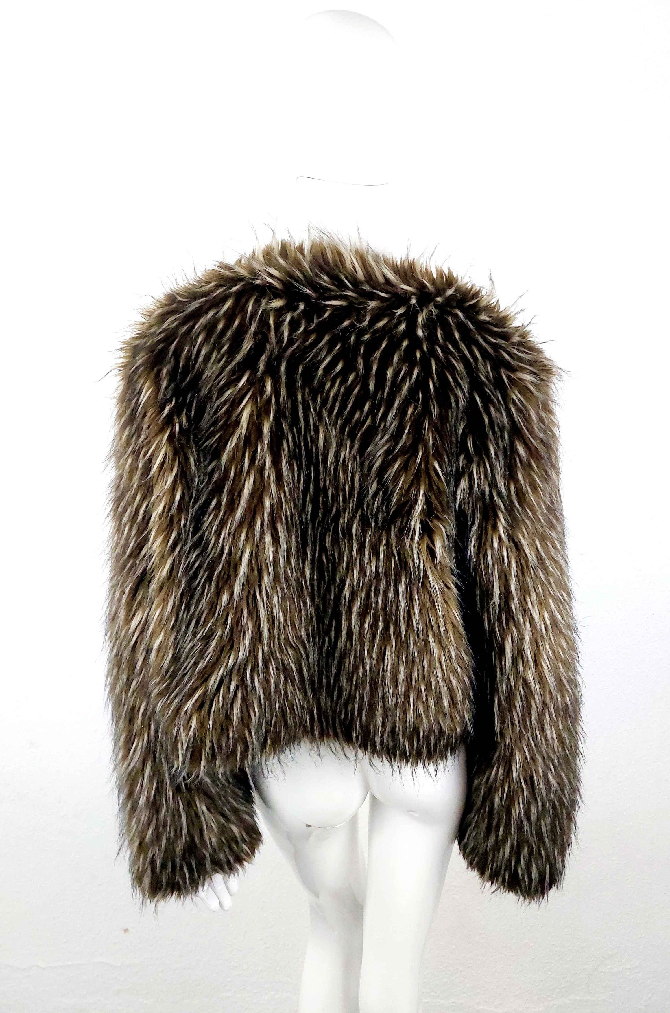 Dolce & Gabbana Miss Sixty Mohair Faux Fur Avant Garde Jacket Coat Size L / US 10 / IT 46 - 7 Thumbnail