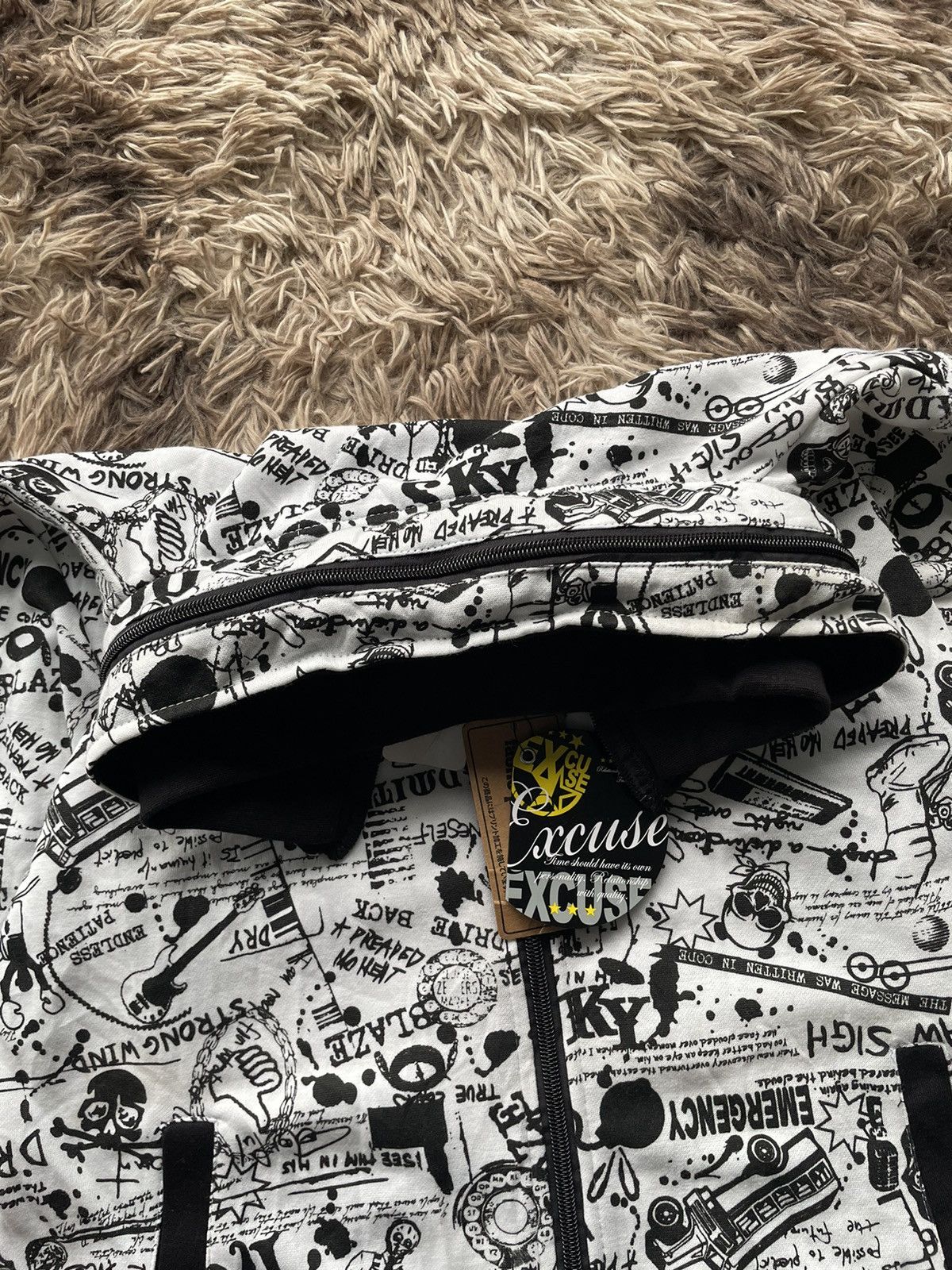 If Six Was Nine BNWT Excuse Hoodie ifsixwasnine punk style Size US M / EU 48-50 / 2 - 6 Thumbnail