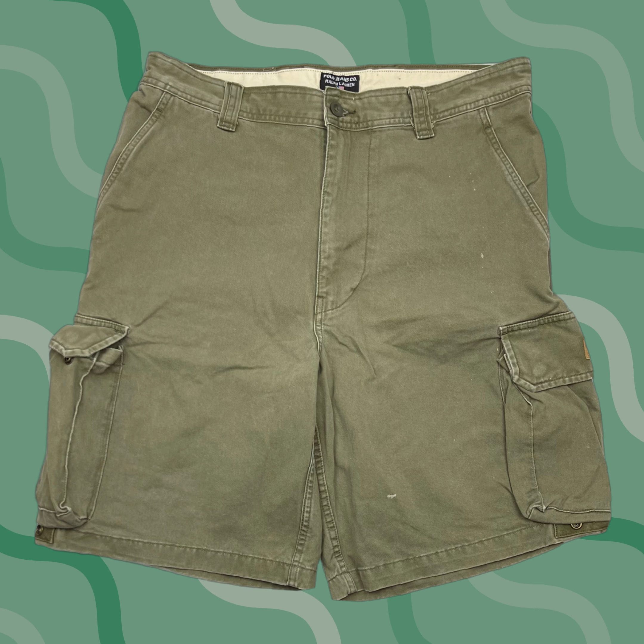 Polo Ralph Lauren VINTAGE Polo Ralph Lauren Cargo Shorts Sz 34 Green Utility Military Mens Outdoor Classic Size US S / EU 44-46 / 1 - 1 Thumbnail