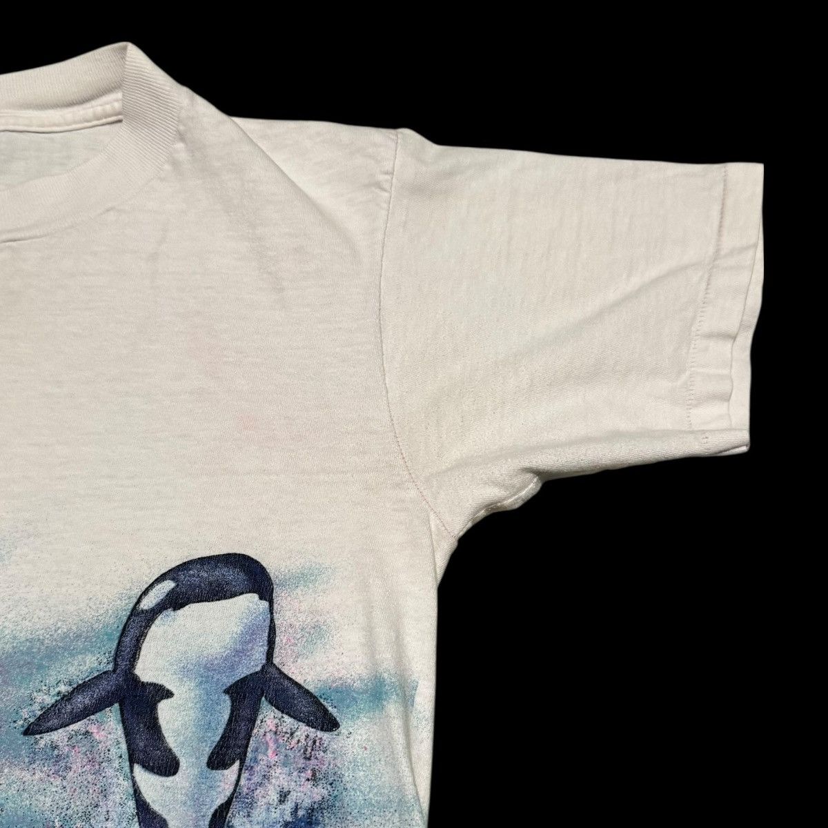 Vintage Oneita Hawaii Orca Ocean Wrap Around Stained Shirt Men's M Size US M / EU 48-50 / 2 - 4 Thumbnail