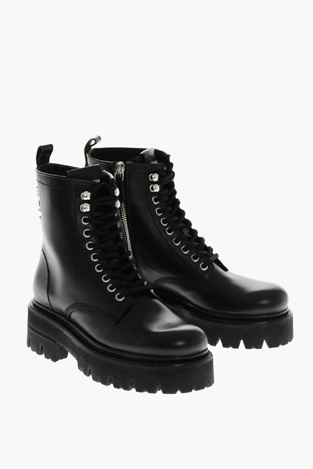 Dsquared2 Leather Combat Boots ICON With Inner Zip Size US 10 / IT 40 - 1 Thumbnail