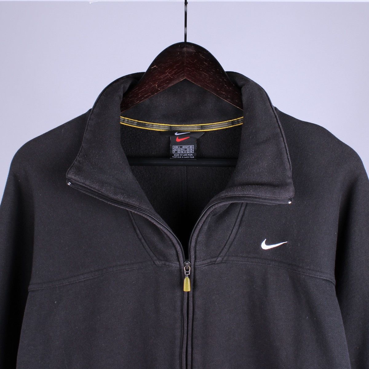 Nike × Vintage NIKE Vintage Cotton Full Zip Pockets Sweater Jacket Size US L / EU 52-54 / 3 - 3 Thumbnail