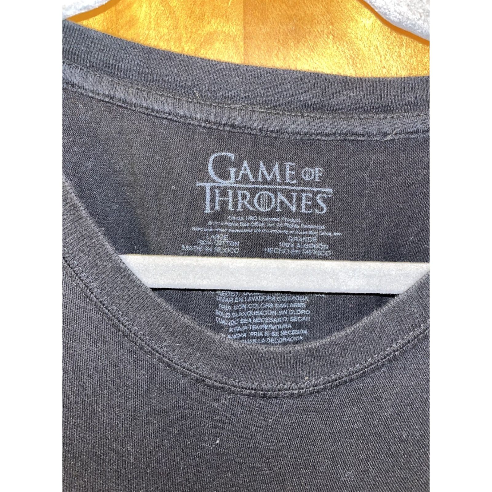 Logo 7 VINTAGE Game Of Thrones Mens Large T-Shirt Black Short Sleeve Logo TV Show Mens Size US L / EU 52-54 / 3 - 3 Thumbnail