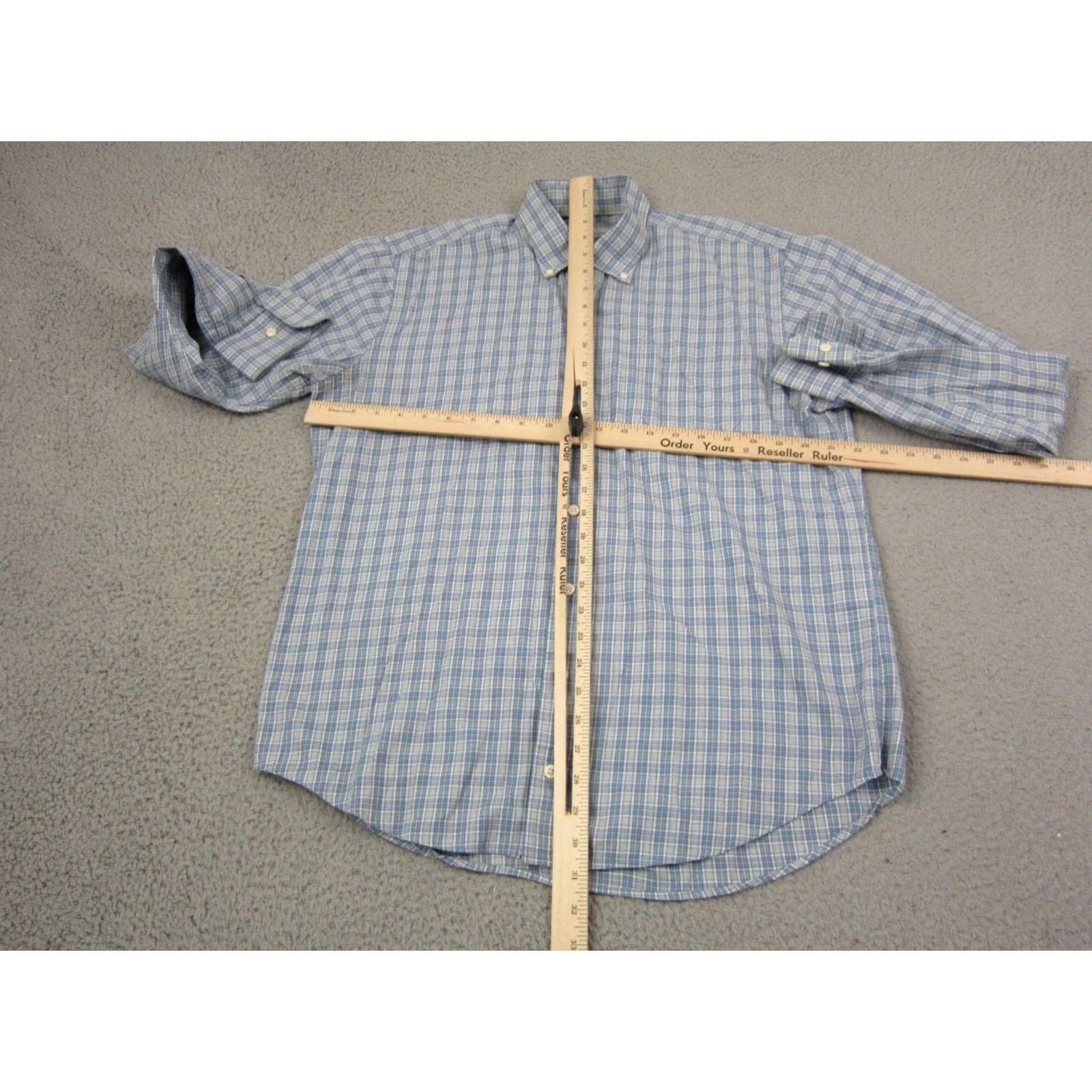 Peter Millar Peter Millar Shirt Men Large Blue Check Cotton Button-Down Shirt Size US L / EU 52-54 / 3 - 6 Thumbnail