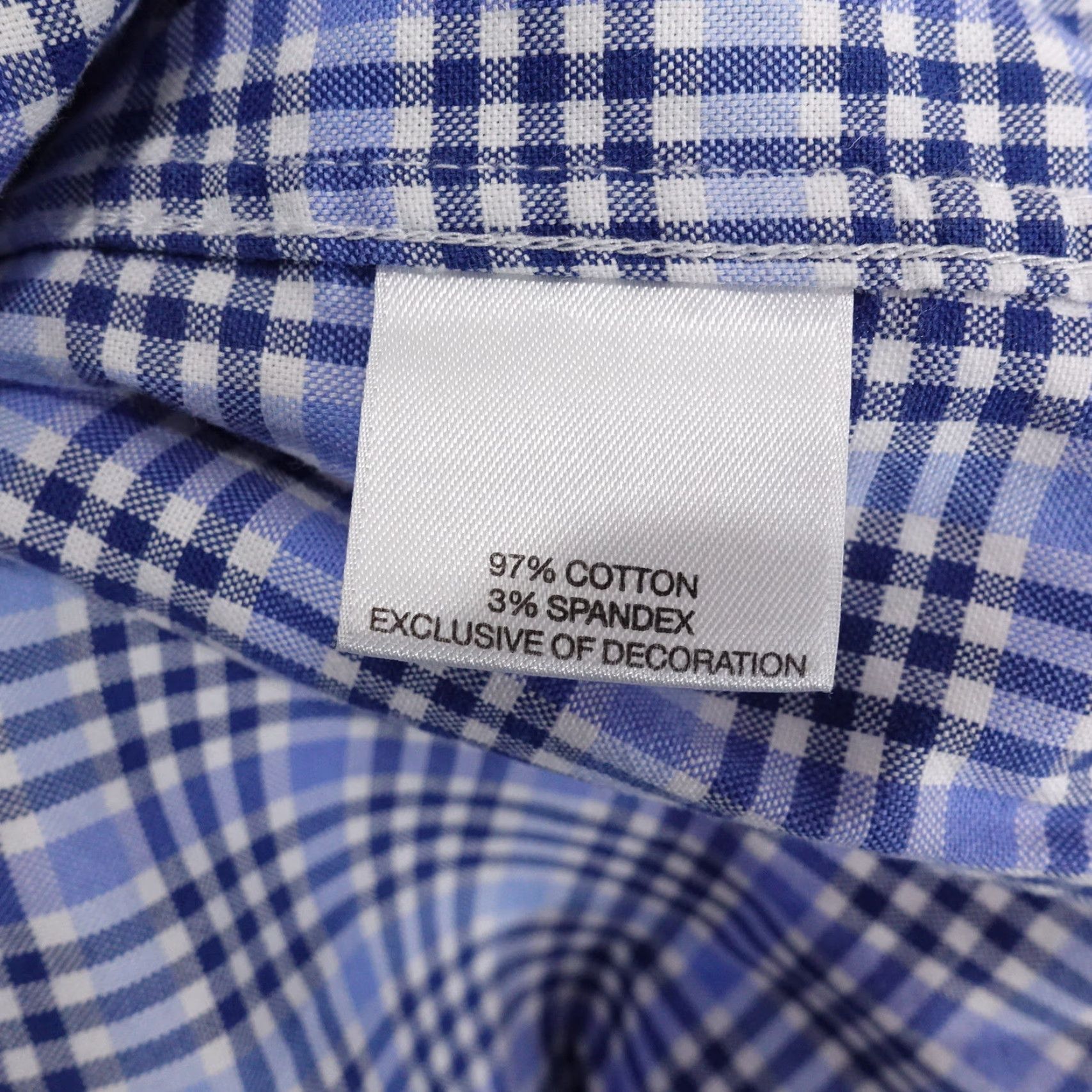 Cremieux Daniel Cremieux Slim Fit Button-Up Shirt Men Large Blue Gingham Check Casual Business Formal Seasonal Size US L / EU 52-54 / 3 - 7 Thumbnail