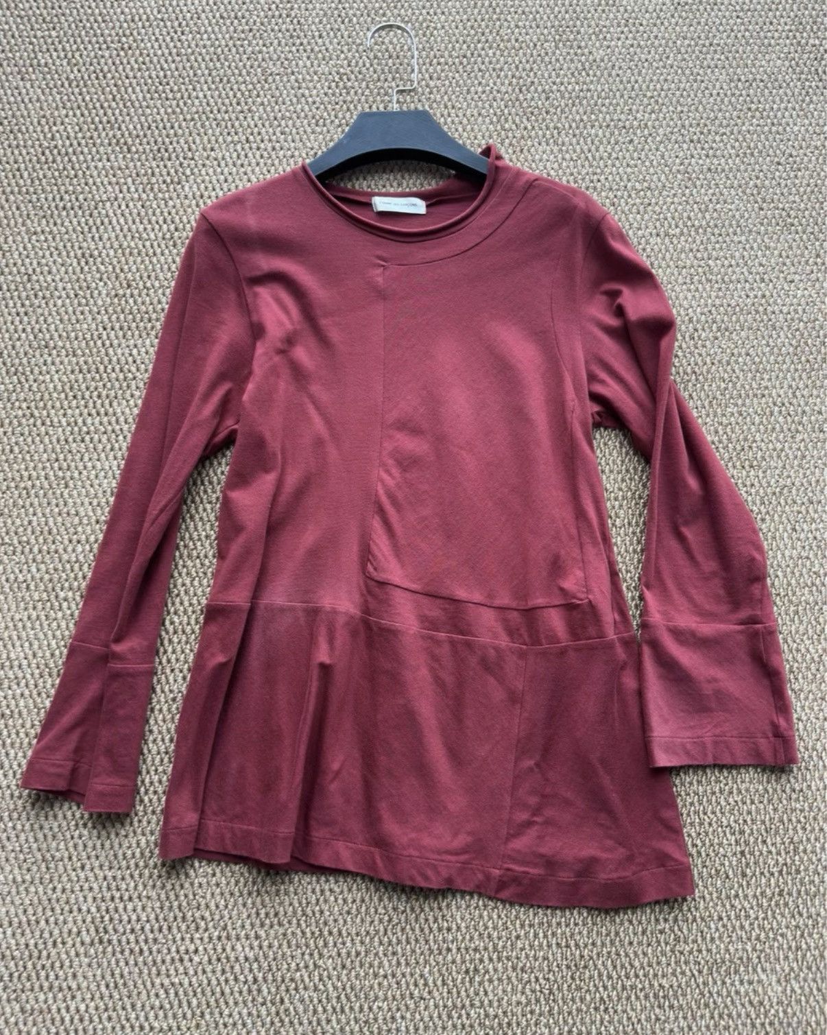 Comme des Garcons COMME des GARÇONS Brick Red Long Sleeve T-Shirt K23 Size S / US 4 / IT 40 - 1 Thumbnail