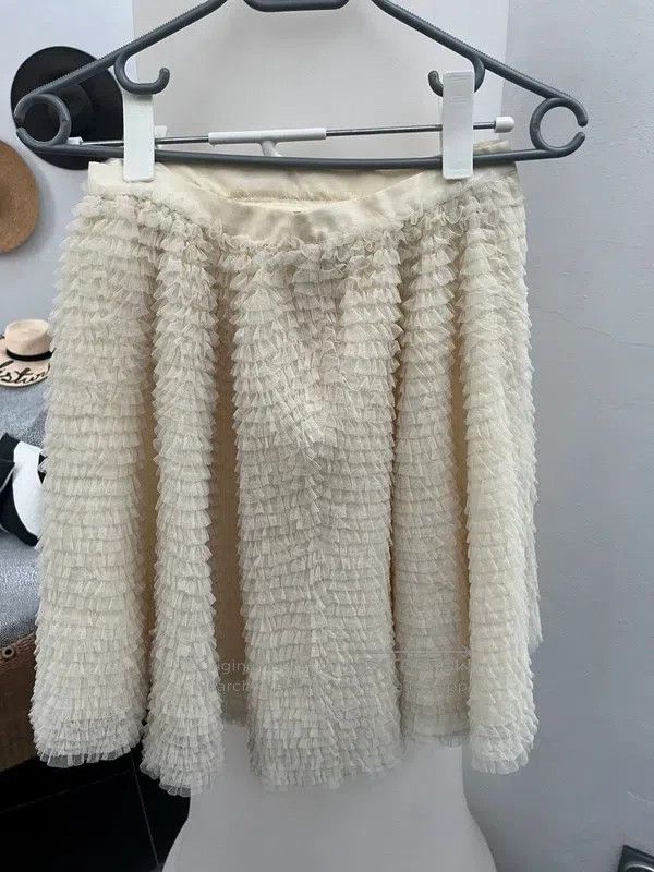 Valentino Valentino Off-white cake cascading skirt Size S / US 4 / IT 40 - 1 Thumbnail