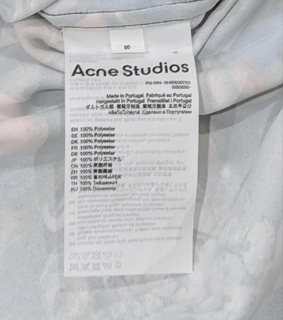 Acne Studios ACNE STUDIOS "Per B Sunberg" Print Camp Shirt Black 50 Size US M / EU 48-50 / 2 - 4 Thumbnail