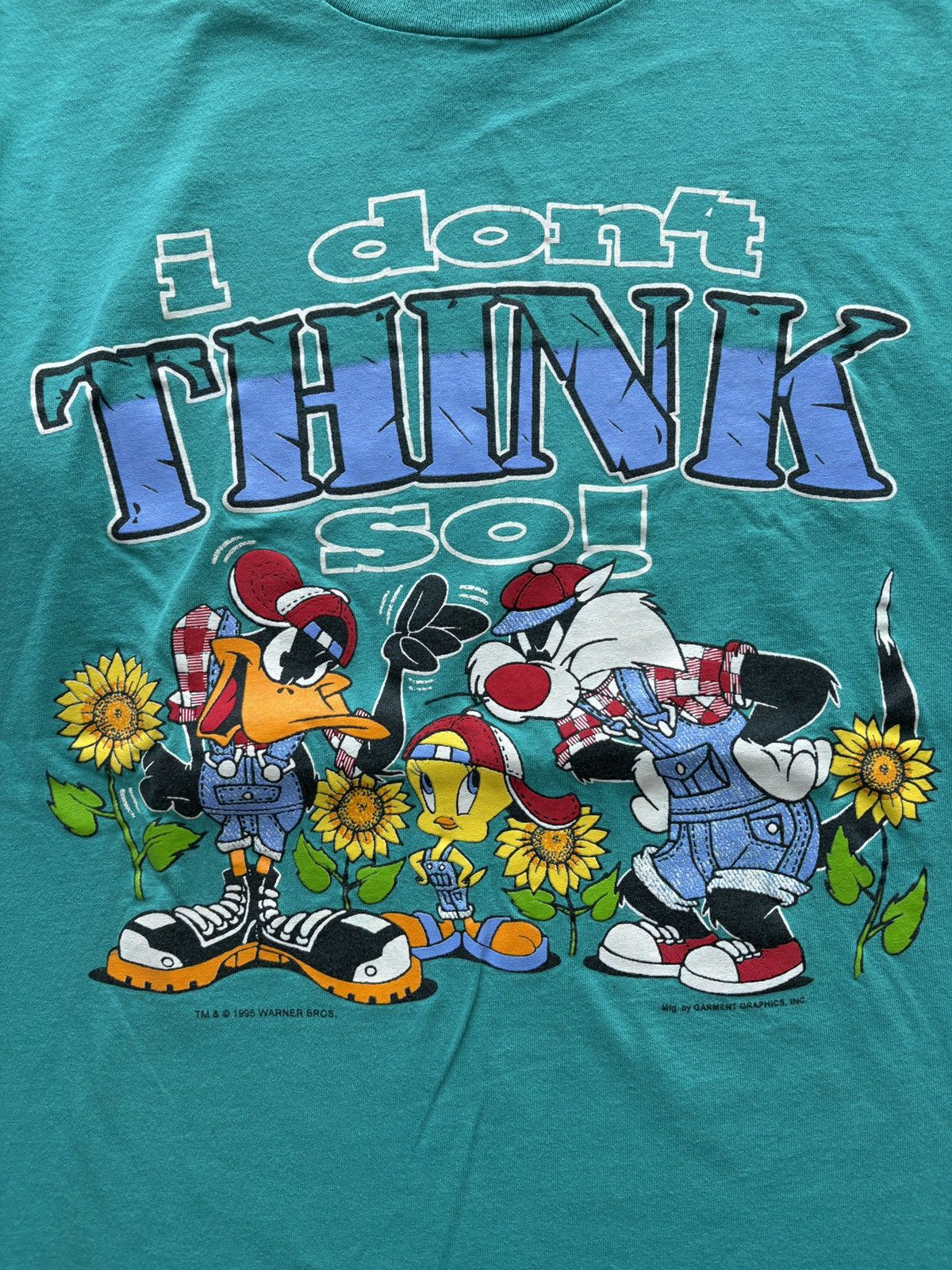 Warner Bros Vintage 90s Looney Tunes Graphic Tee Size US L / EU 52-54 / 3 - 2 Thumbnail