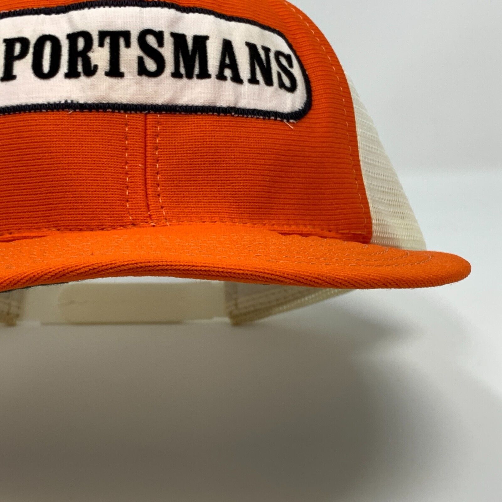 Vintage Vintage 80s Sportsmans Trucker Hat Baseball Cap Orange USA Size ONE SIZE - 5 Thumbnail