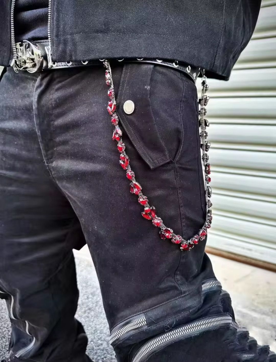 Vintage Pigeon blood hype rock Pants Wallet Chain Size ONE SIZE - 1 Thumbnail