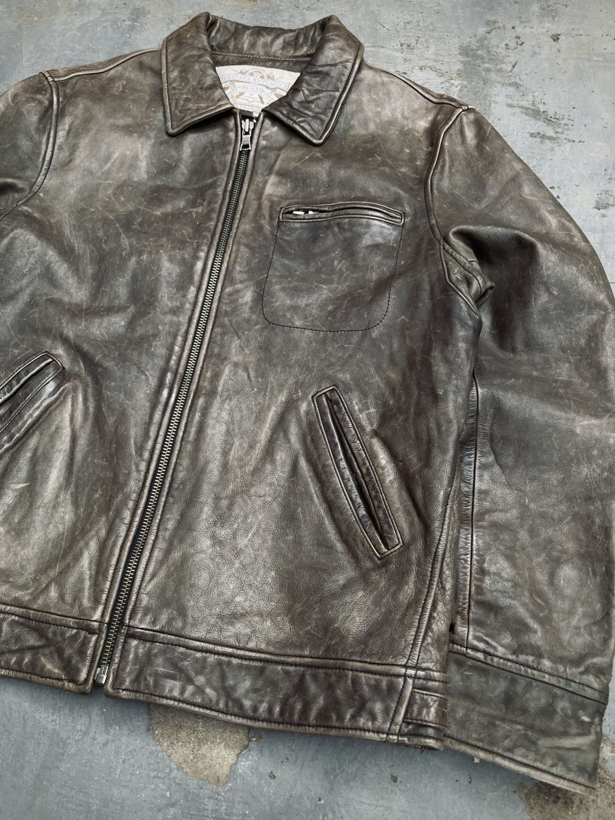 Banana Republic Vintage Banana Republic Leather Flight Jacket Size US S / EU 44-46 / 1 - 3 Thumbnail