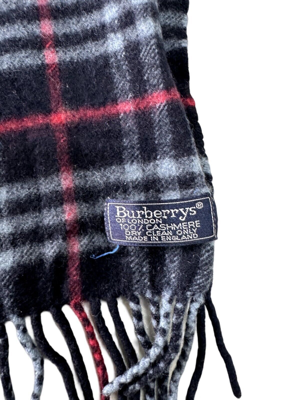 Burberry Burberrys Authentic Unisex Scarf Navy Blue 100% Cashmere Size ONE SIZE - 3 Thumbnail