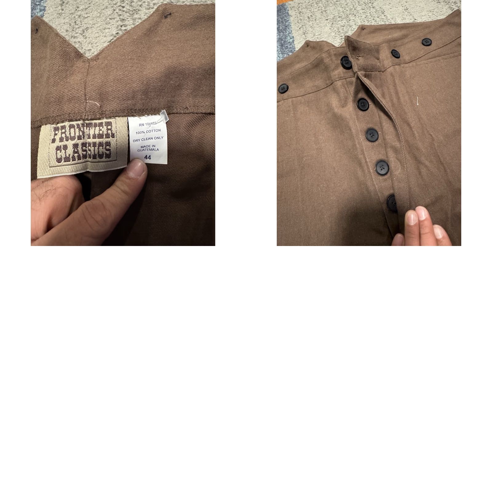 Vintage Frontier Classics Pants Gunfighter CM834 NWT 44 Brown Cotton Old West Mens Size US 44 / EU 60 - 9 Thumbnail