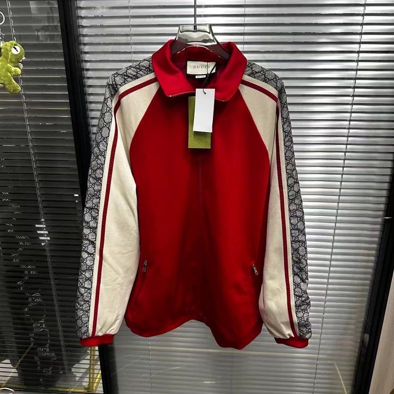 Gucci Gucci Red snake-print zipper jacket 2503-Nextarrow Size US S / EU 44-46 / 1 - 1 Thumbnail