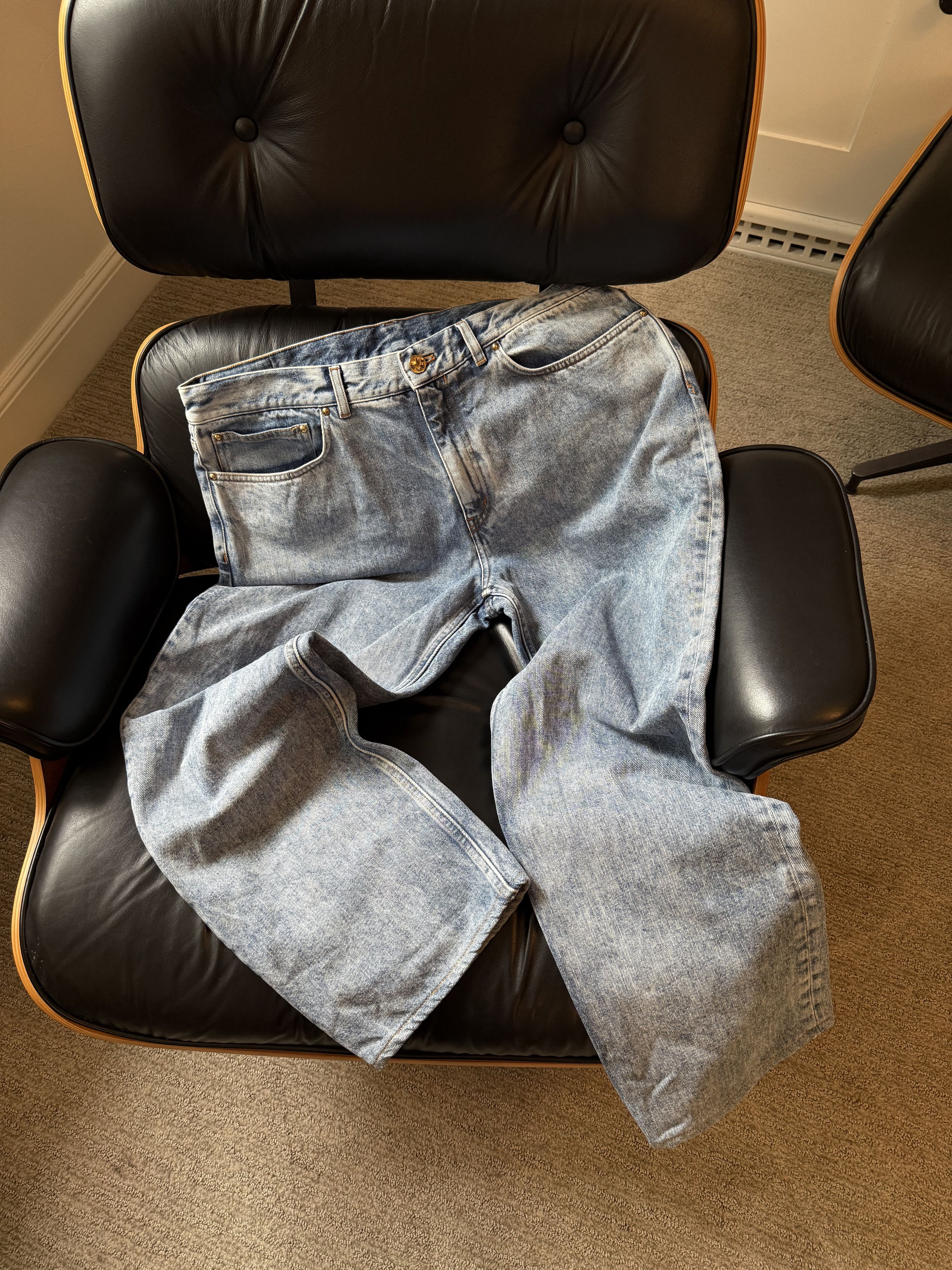 Louis Vuitton Washed Regular Jeans - Indigo Size US 38 / EU 54 - 3 Thumbnail