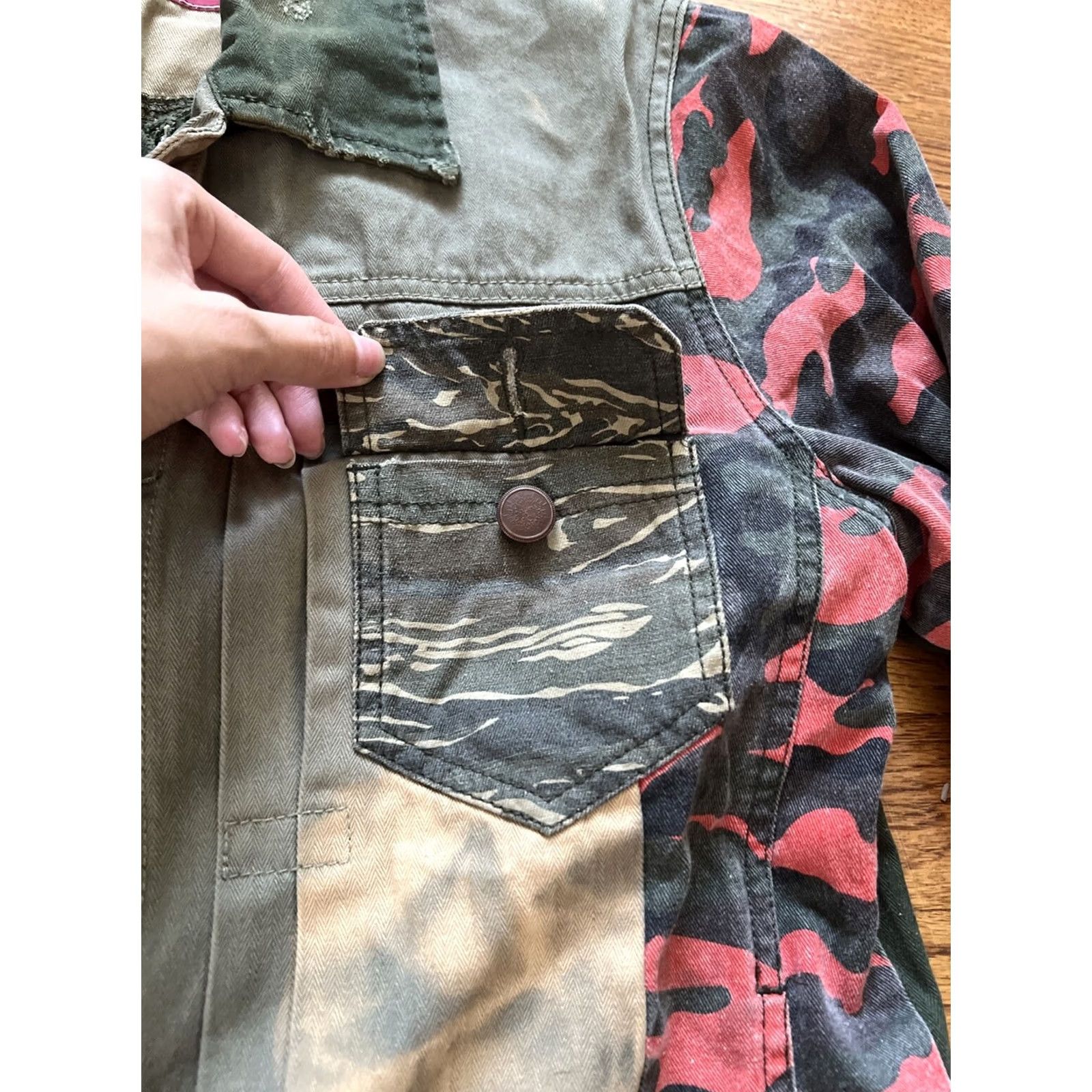 Denime VINTAGE Strivers Row Patchwork Denim Canvas Jacket Biker Streetwear Size S See Photos Mens Jacket Size US S / EU 44-46 / 1 - 3 Thumbnail