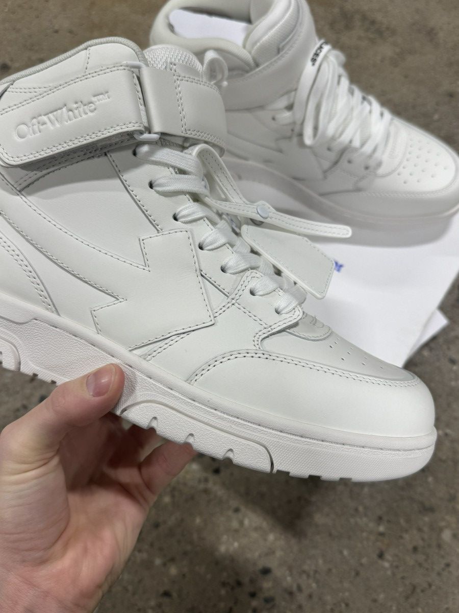 Off-White Off-White Out of Office Mid Top Leather Sneaker NEW 800$ Size US 7.5 / EU 40-41 - 3 Thumbnail