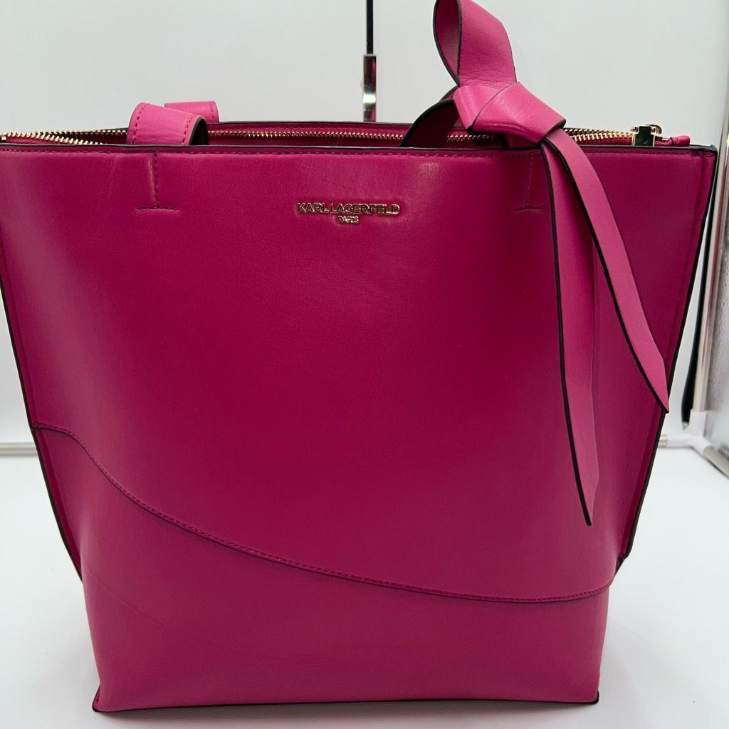 Karl Lagerfeld Karl Lagerfeld Paris womens Chantelle TOTE in Fuchsia Size ONE SIZE - 2 Thumbnail