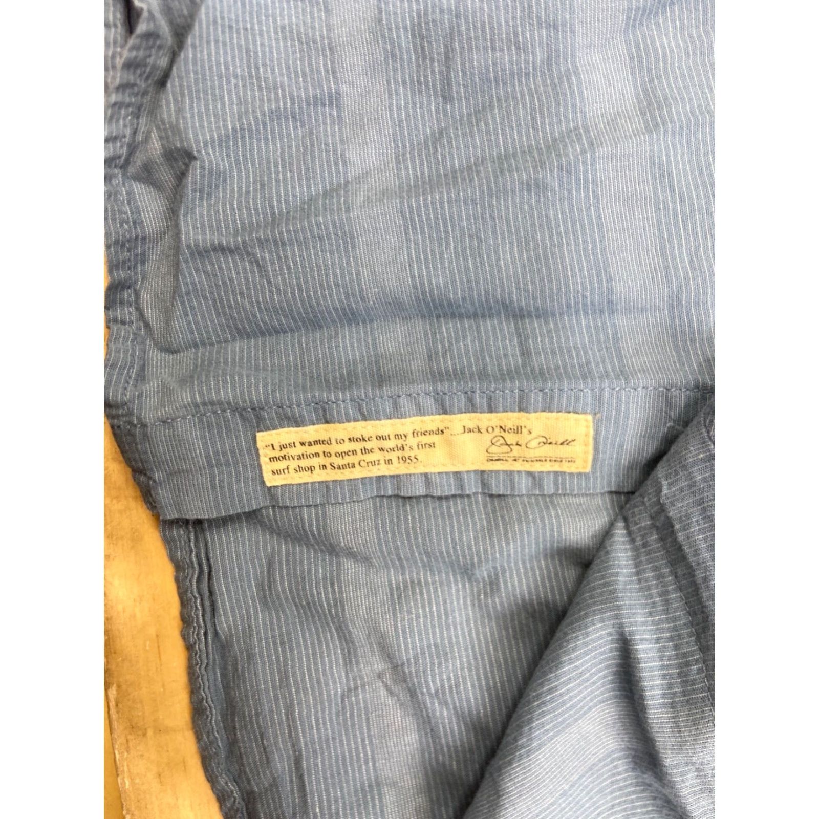 Vintage Jack O'Neill Shirt Mens L Blue Striped Short Sleeve Button Up Casual Size US L / EU 52-54 / 3 - 3 Thumbnail