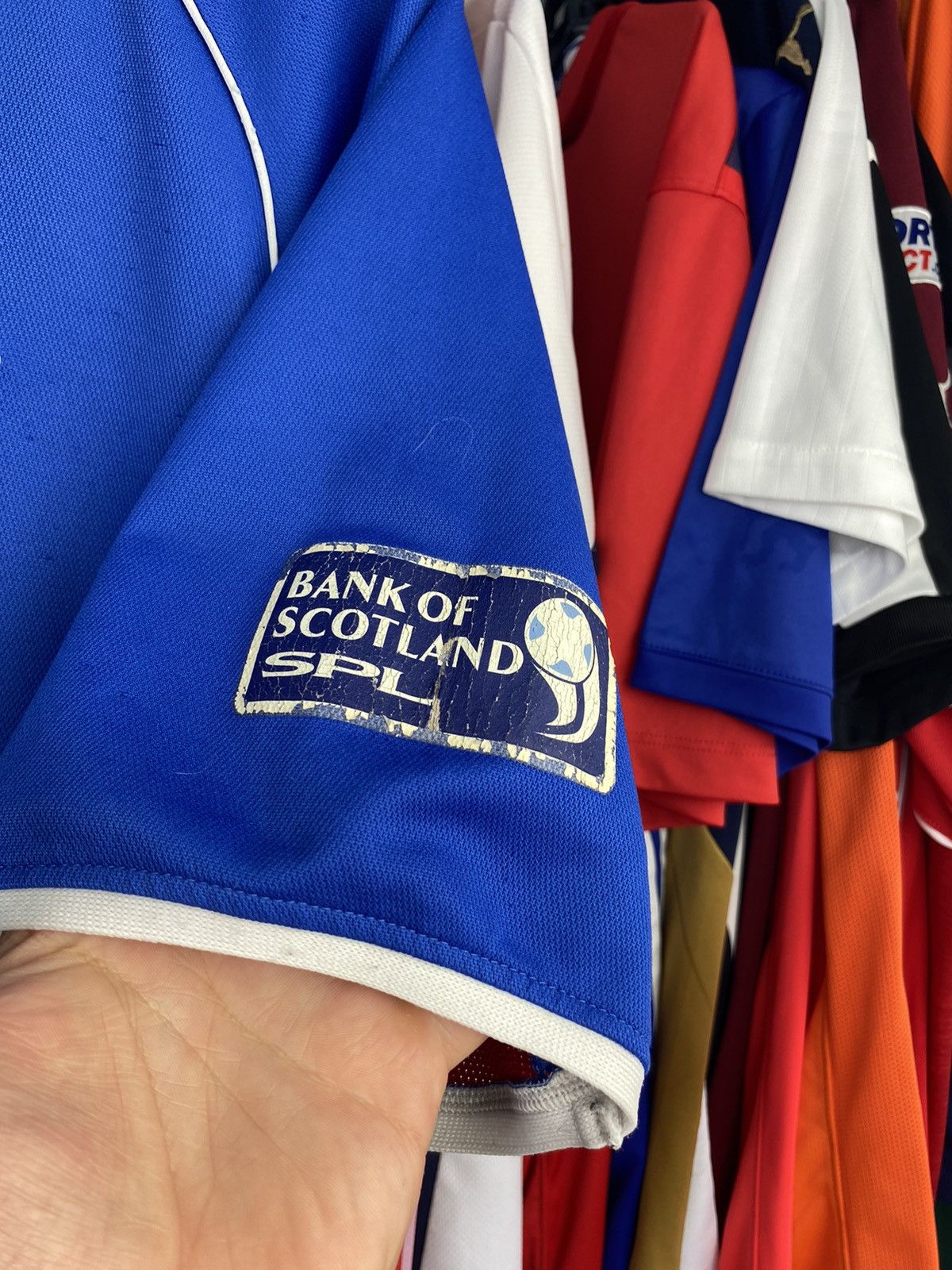 Nike 2001/02 NIKE RANGERS #9 MILLER SOCCER FOOTBALL JERSEY SHIRT Size US L / EU 52-54 / 3 - 6 Thumbnail