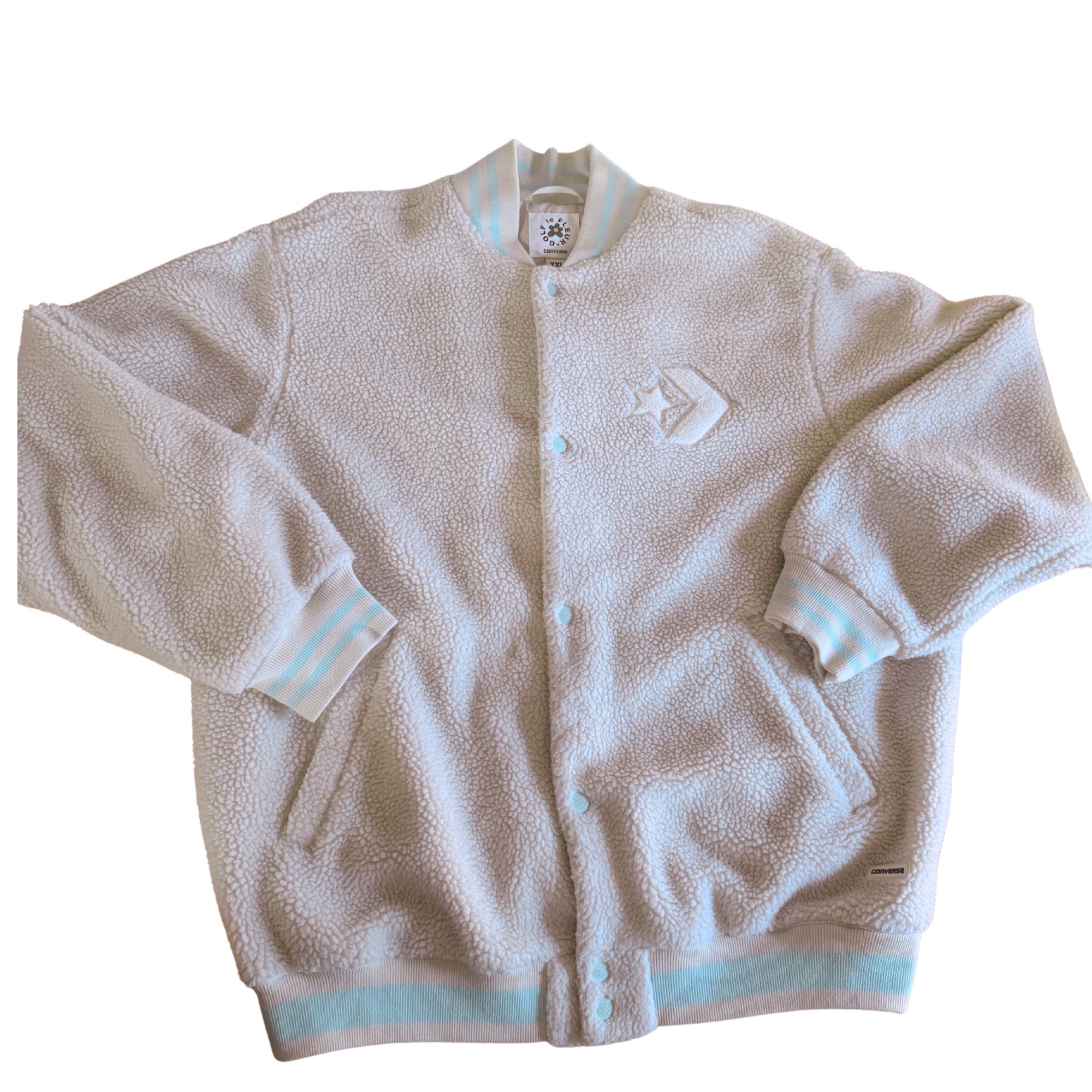 Converse × Golf le Fleur Golf le Fleur x Converse Sherpa Bomber Varsity Jacket Size US XXL / EU 58 / 5 - 2 Thumbnail