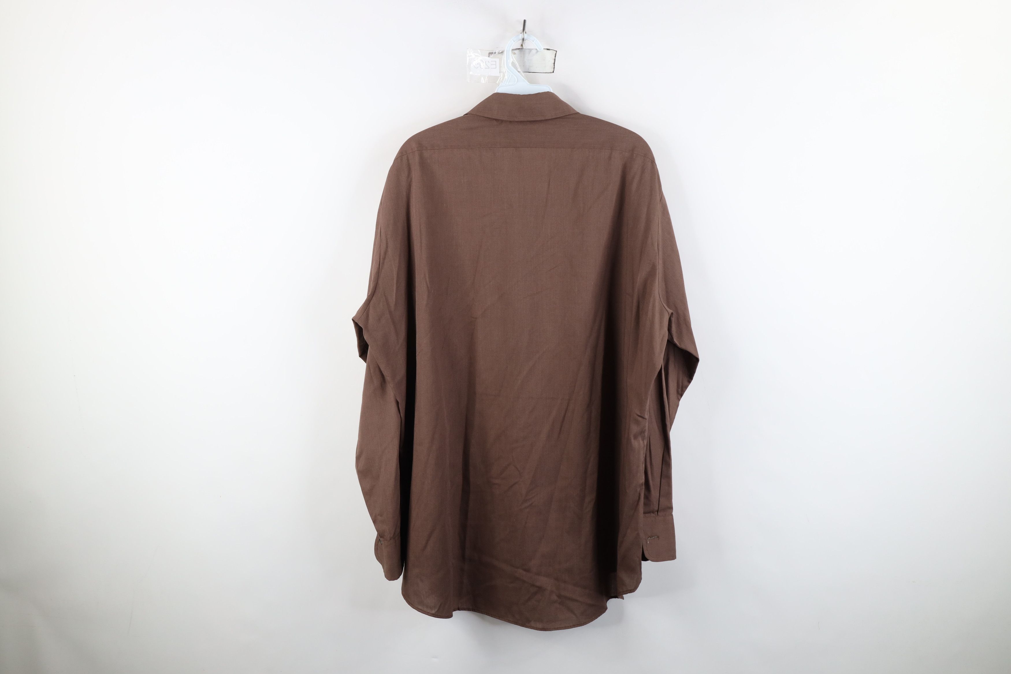 Vintage Vintage 70s Streetwear Faded Collared Button Shirt Brown USA Size US M / EU 48-50 / 2 - 11 Thumbnail