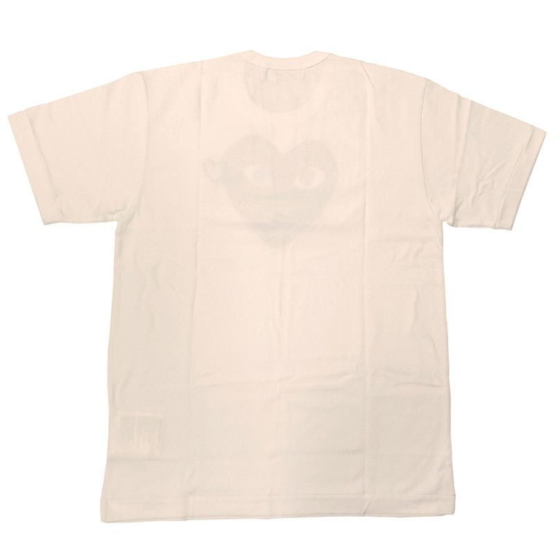 Comme des Garcons PLAY Short Sleeve Heart Logo Cotton Tshirt White Size US L / EU 52-54 / 3 - 2 Thumbnail