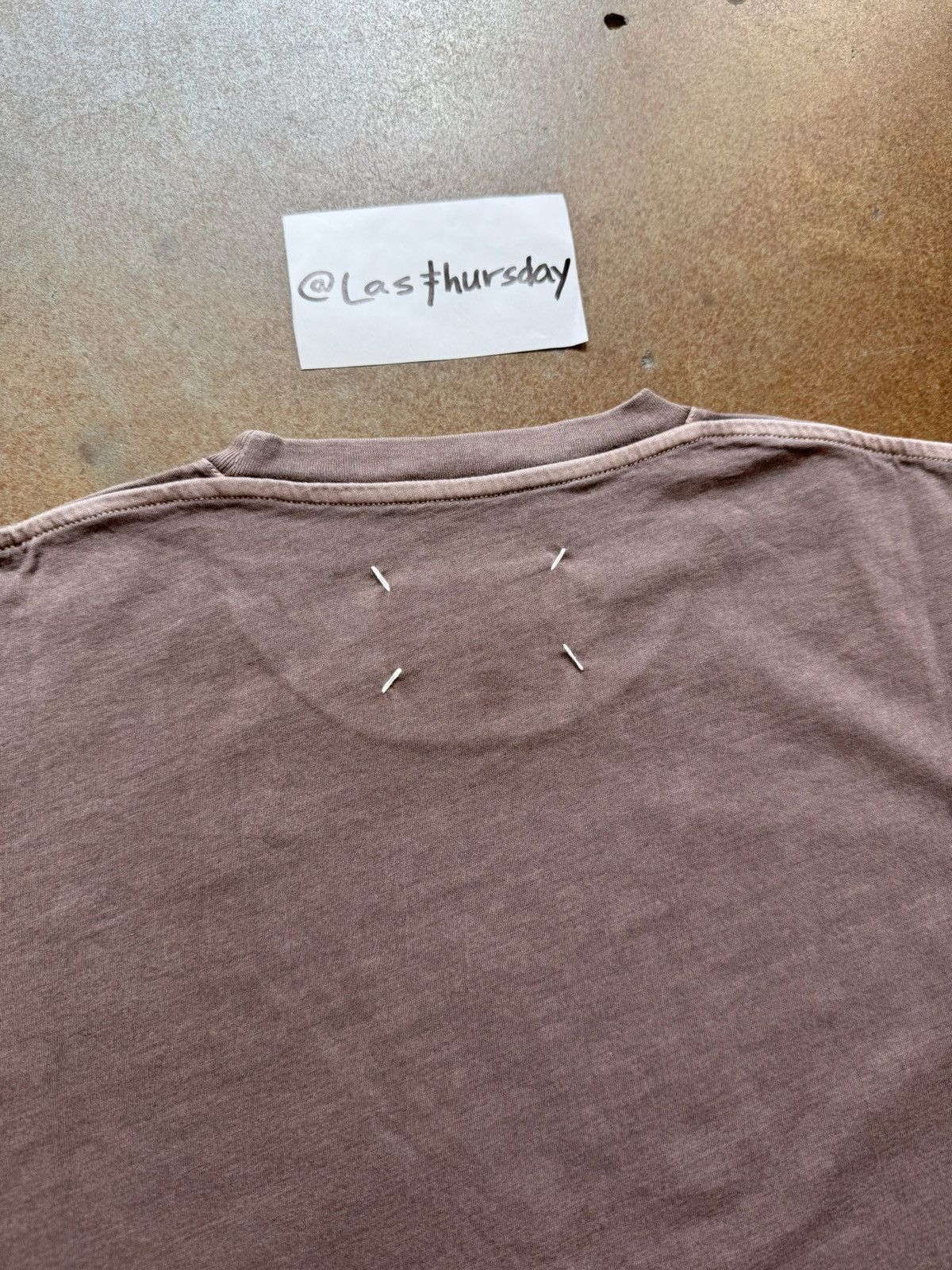 Maison Margiela Maison Margiela Line 10 Basic Tee Enzyme Wash Brown Medium Size US M / EU 48-50 / 2 - 2 Thumbnail