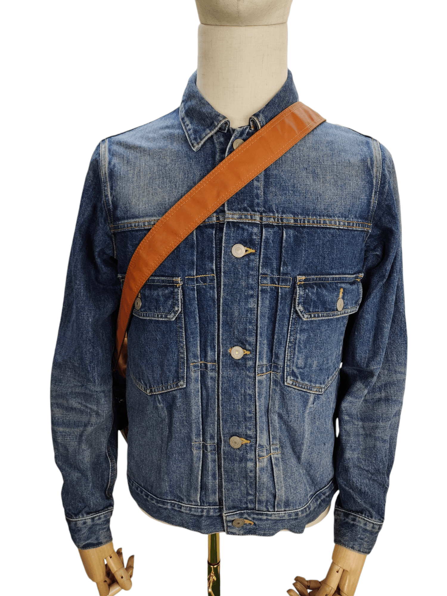 Yohji Yamamoto Vintage Yohji Yamamoto Cotton Leather Shoulder Sling Bag Size ONE SIZE - 3 Thumbnail