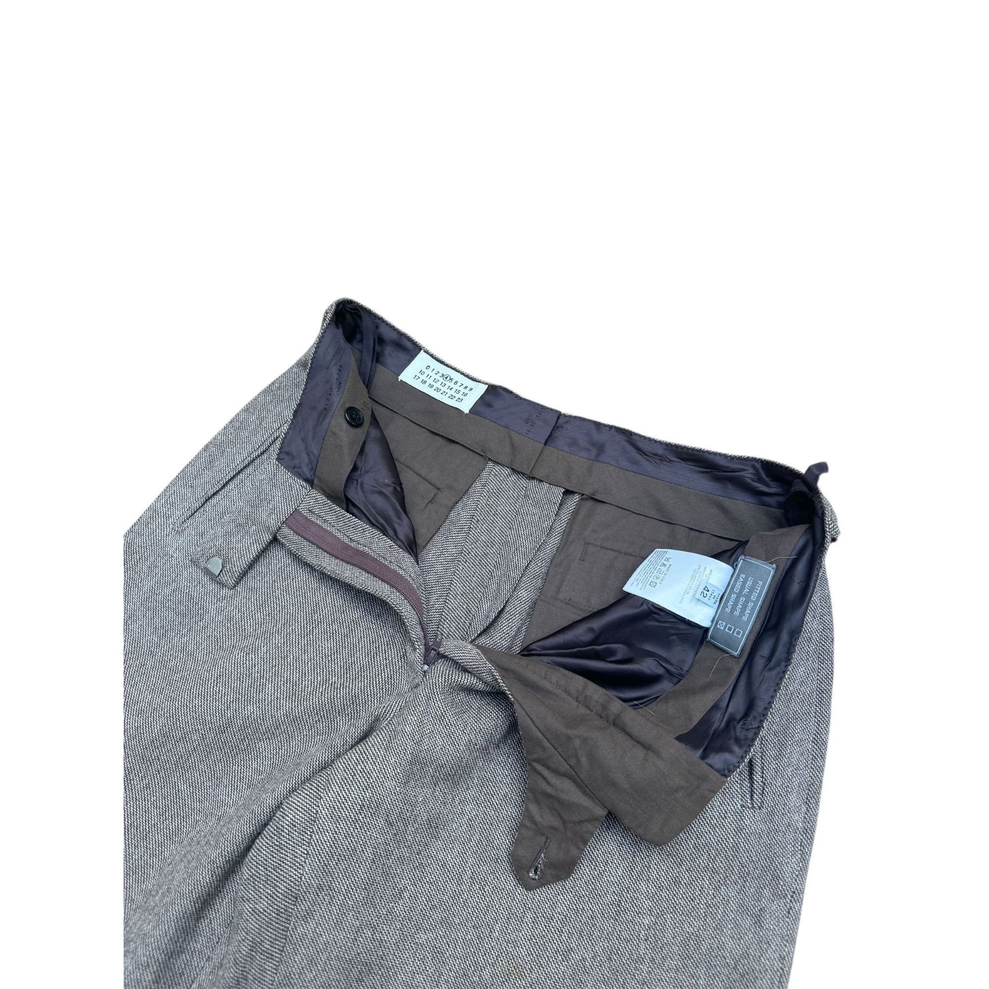 Maison Margiela FW 2004 Brown Grey Wool Pants Size 29" - 5 Thumbnail