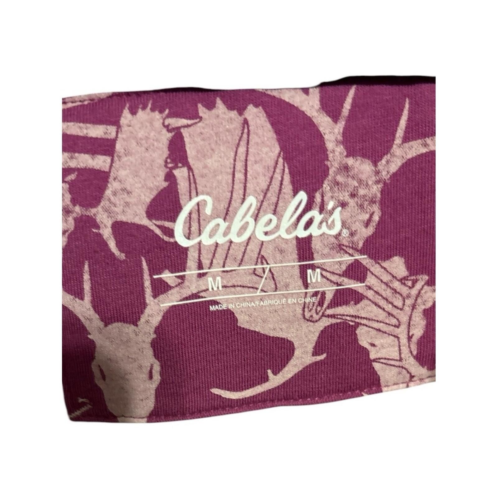 Cabelas Cabela's Magenta Camouflage Hoodie with White Logo Size M / US 6-8 / IT 42-44 - 3 Thumbnail