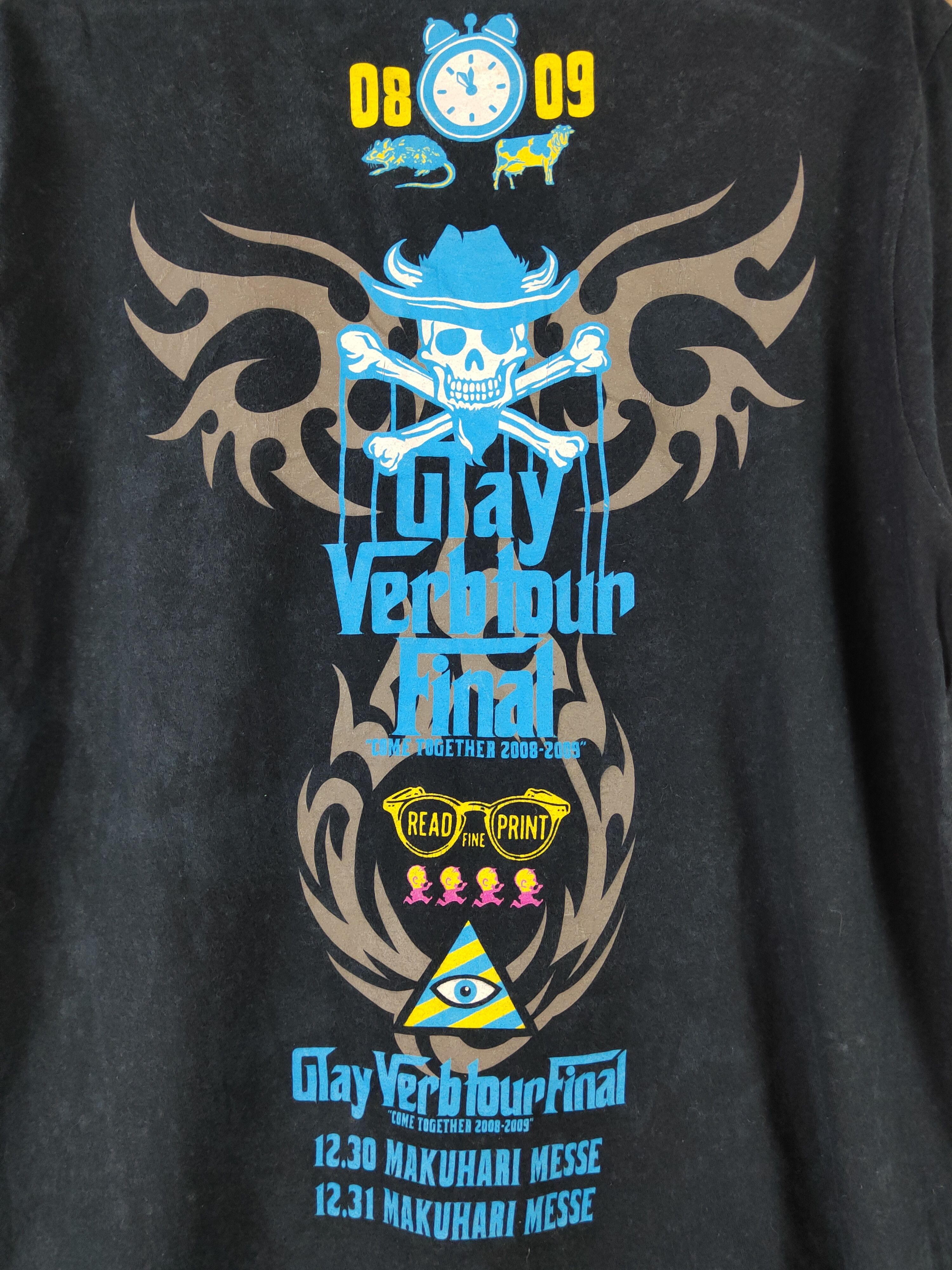 Japanese Brand DL Glay Verb Tour Final Navy Short Sleeve T-shirt #1402 Size US L / EU 52-54 / 3 - 8 Thumbnail