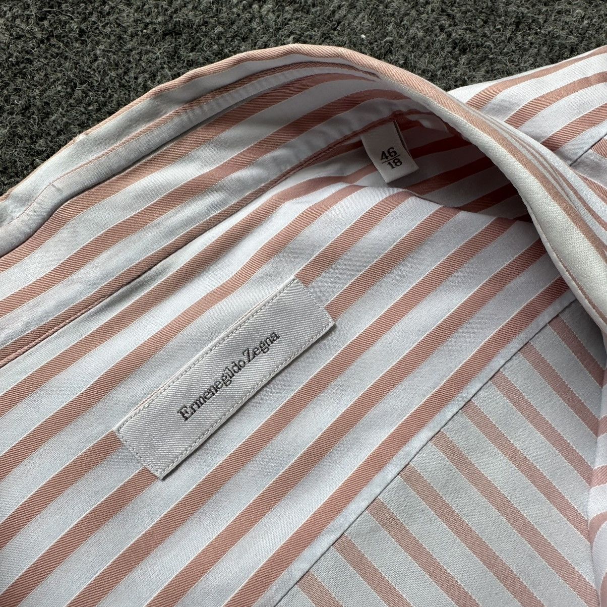 Ermenegildo Zegna Luxury 46/18 Ermenogildo Zegna Stripped Shirt Button Up XXL Size US XL / EU 56 / 4 - 11 Thumbnail