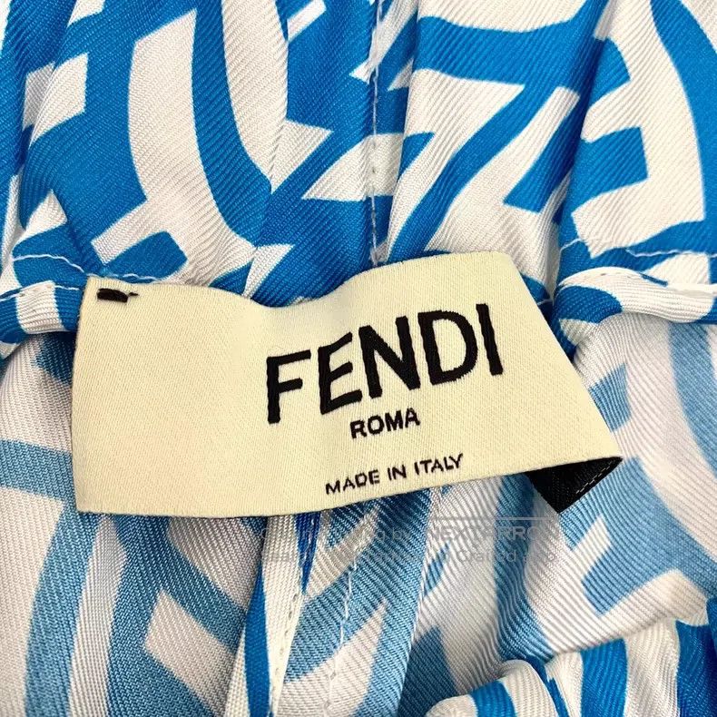 Fendi Fendi Blue logo letter full print mulberry silk set Size XS / US 0-2 / IT 36-38 - 7 Thumbnail