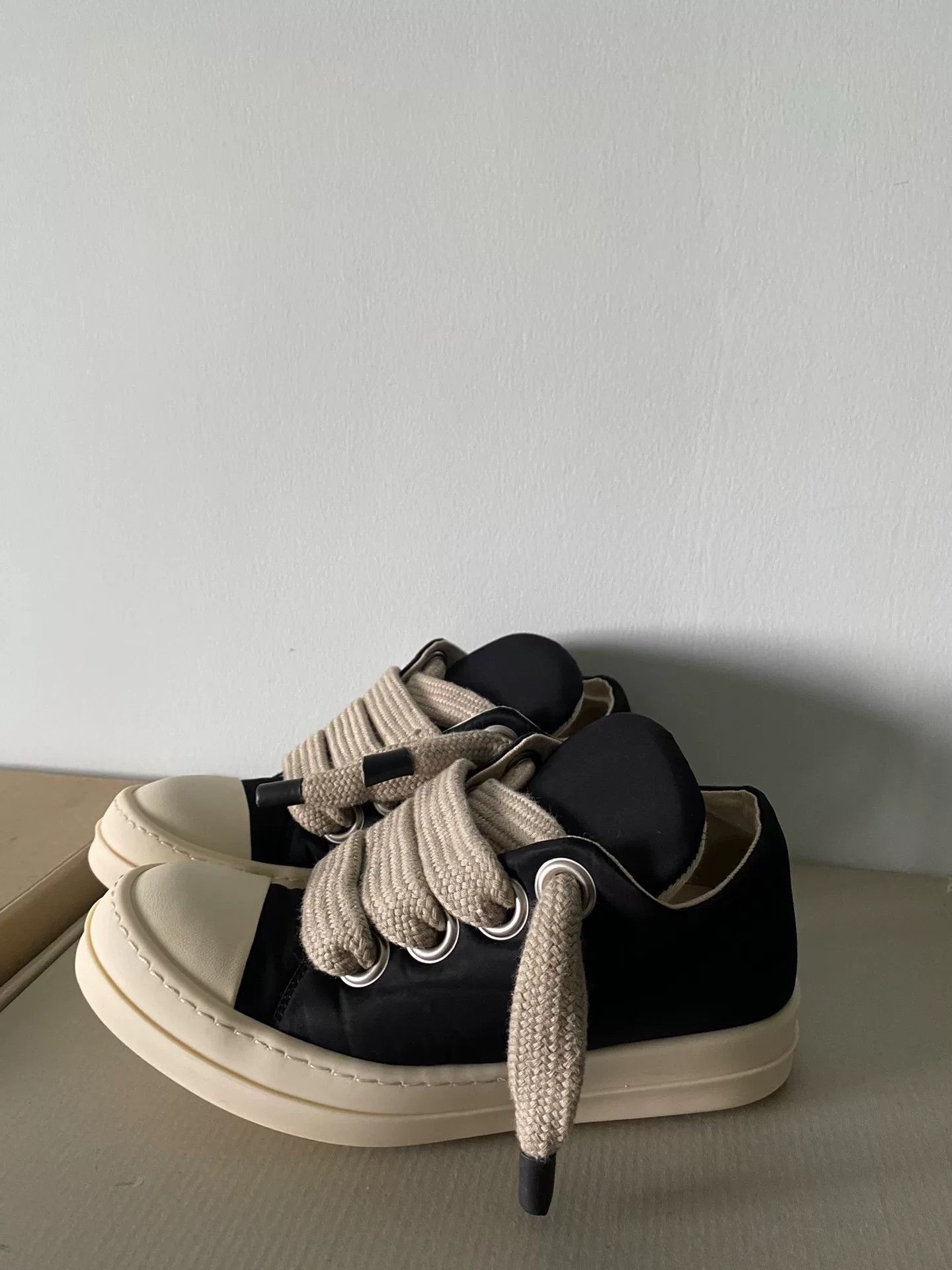Rick Owens Drkshdw rick owens canvas low-top chunky sneakers Size US 5 / IT 35 - 1 Thumbnail
