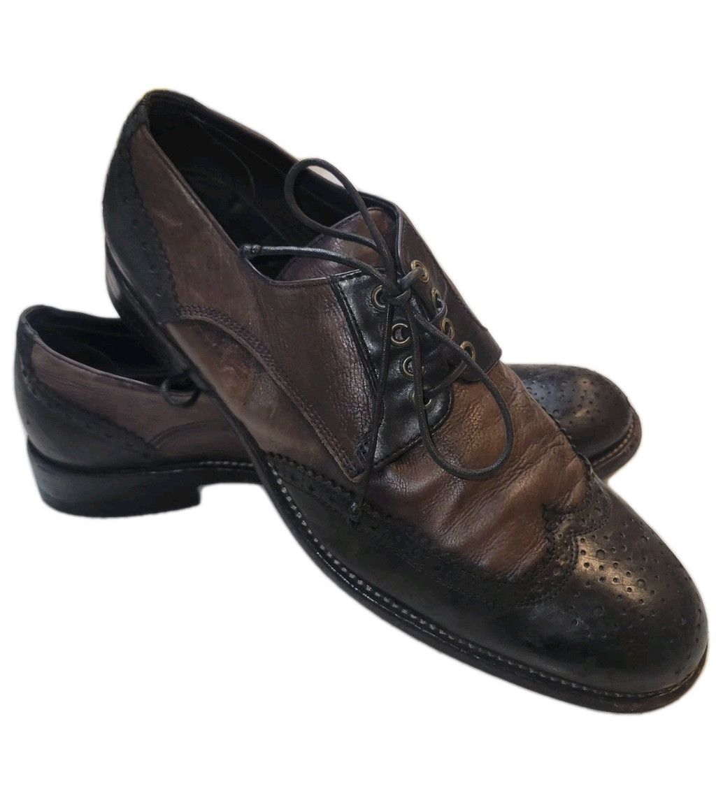 John Varvatos John Varvatos Men's Lace-Up Black/Brown Oxford Genuine Leat Size US 10.5 / EU 43-44 - 1 Thumbnail