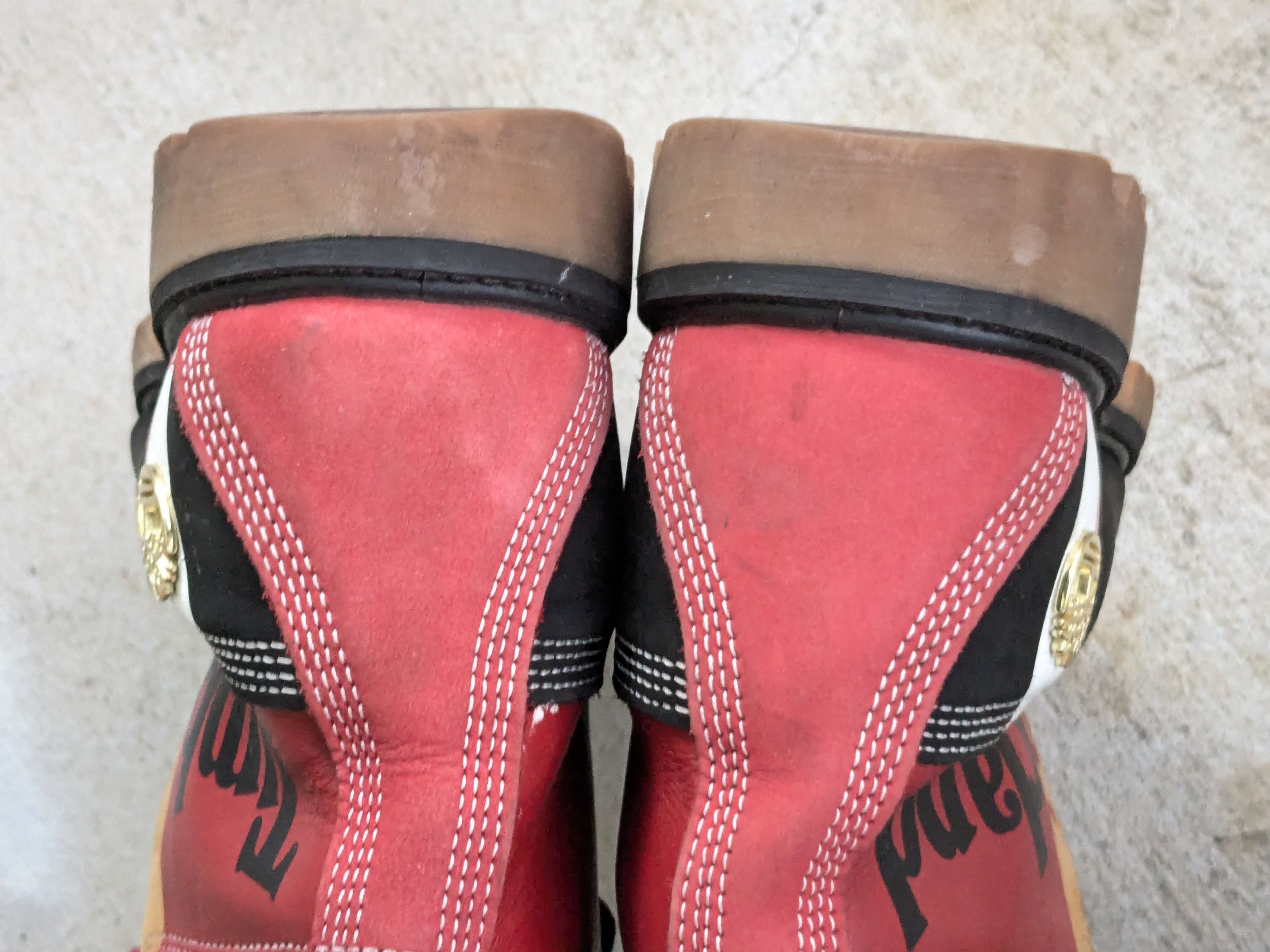 Other Timberland Boots Wheat Red Black 10 M Suede Combat Size US 10 / EU 43 - 13 Thumbnail