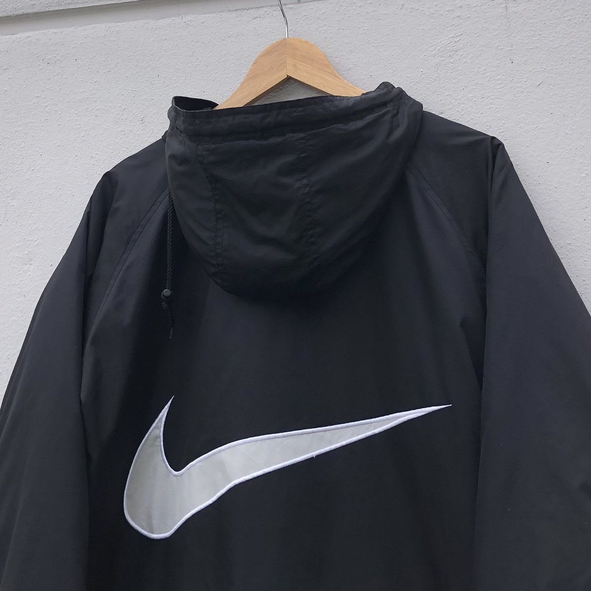 Nike Vintage NIKE NOMO Big Logo Lined Quilted Hoodie Coach Jacket Size US XL / EU 56 / 4 - 3 Thumbnail