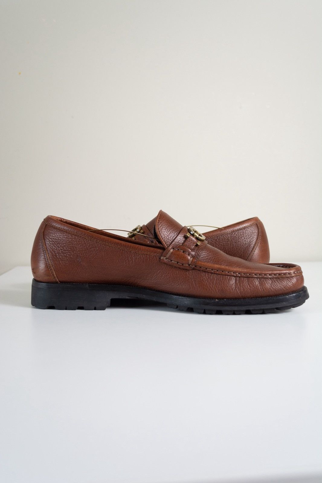 Salvatore Ferragamo Salvatore Ferragamo brown leather loafers shoes gold Size US 8.5 / EU 41-42 - 8 Thumbnail