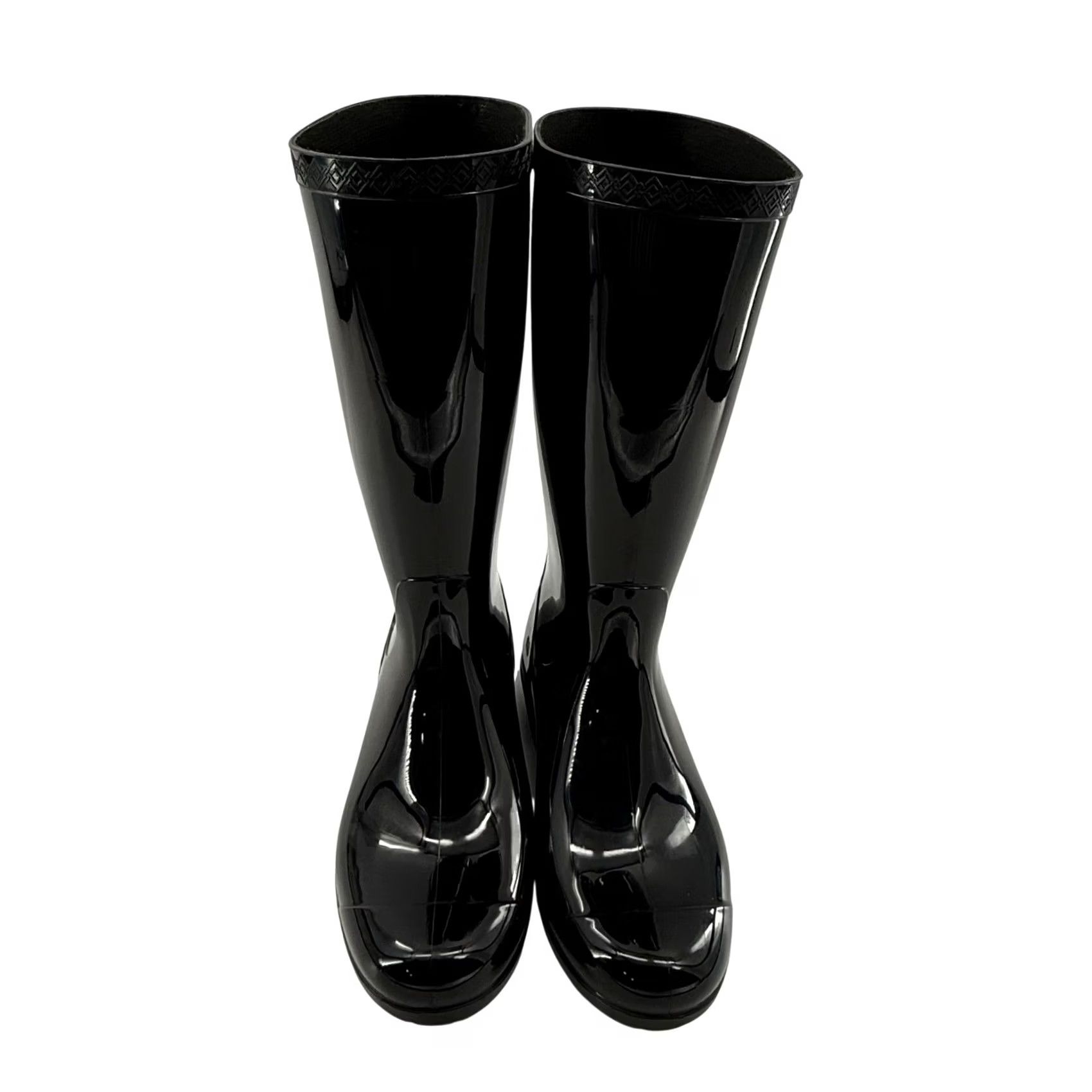 Ugg UGG Shaye Rain Boot Black Glossy Waterproof Knee High Insole Sheepskin 9 Womens Size US 9 / IT 39 - 4 Thumbnail