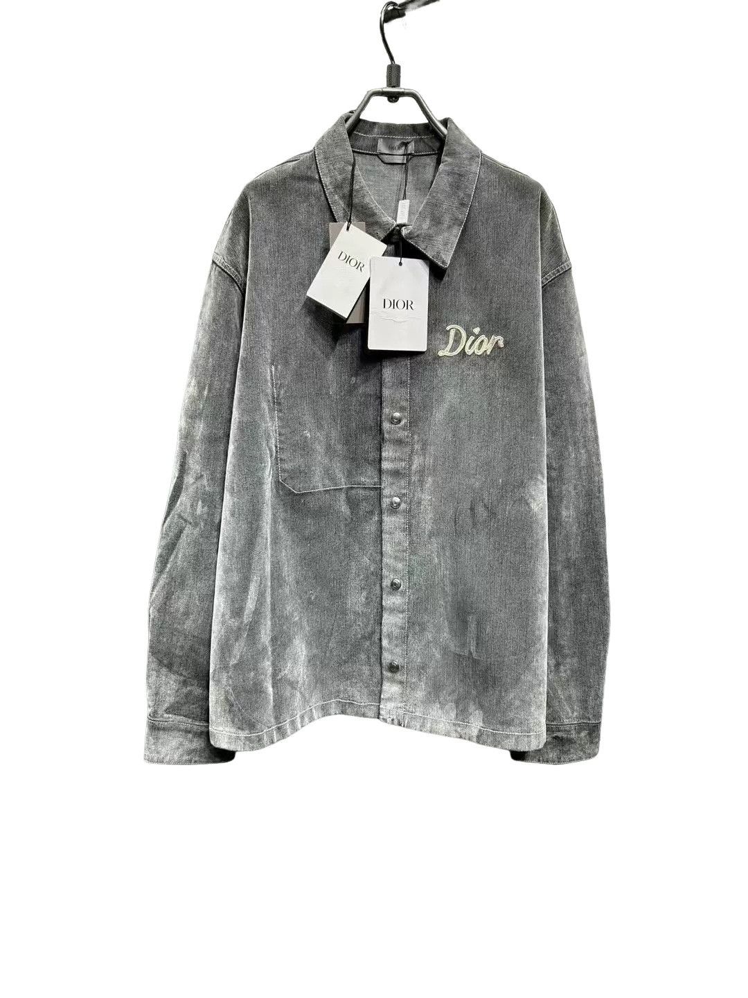 Dior Dior Logo Cotton Shirt Size L Size US L / EU 52-54 / 3 - 1 Thumbnail