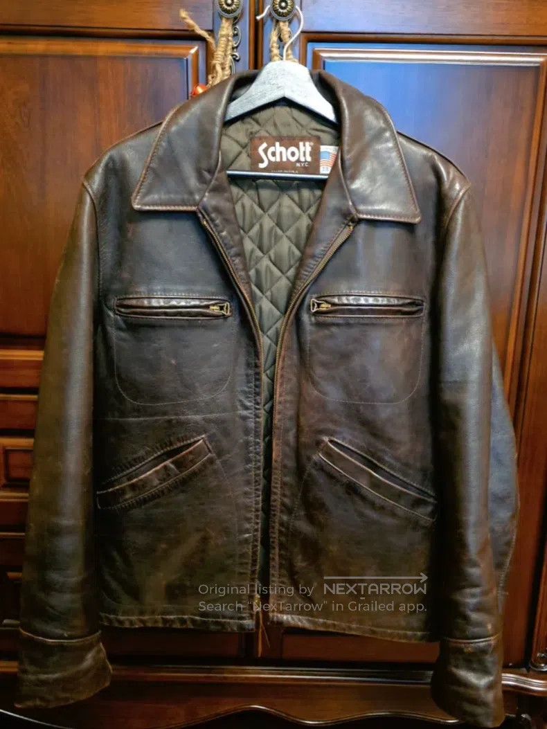 Schott Schott Motorcycle leather coat Size US L / EU 52-54 / 3 - 1 Thumbnail