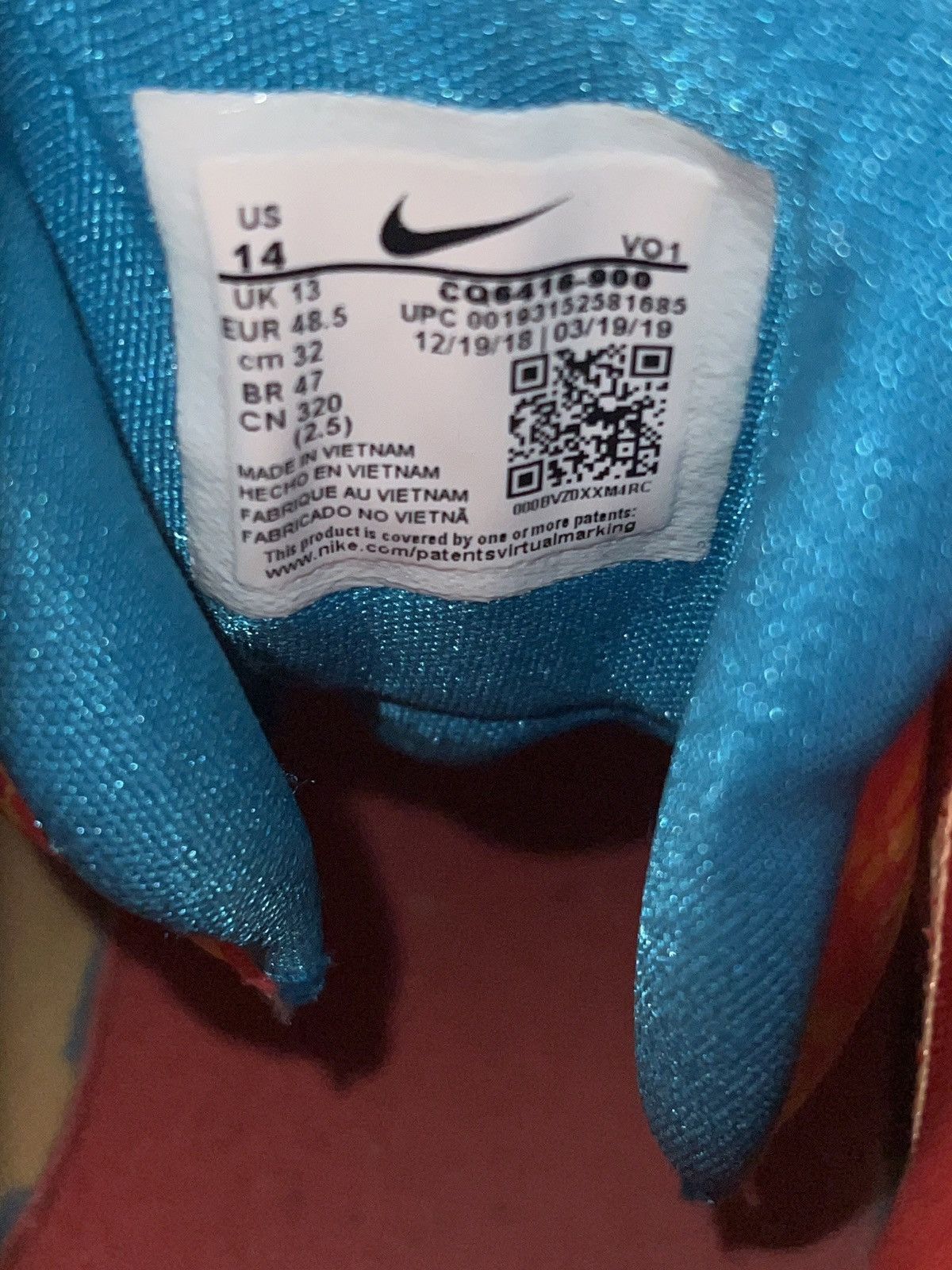 Nike PG 3 'EYBL' Size US 14 / EU 47 - 6 Thumbnail
