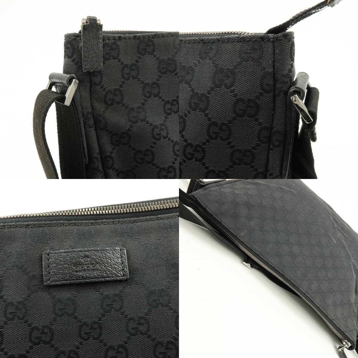 Gucci Gucci GG Canvas Messenger Bag Black Size ONE SIZE - 6 Thumbnail