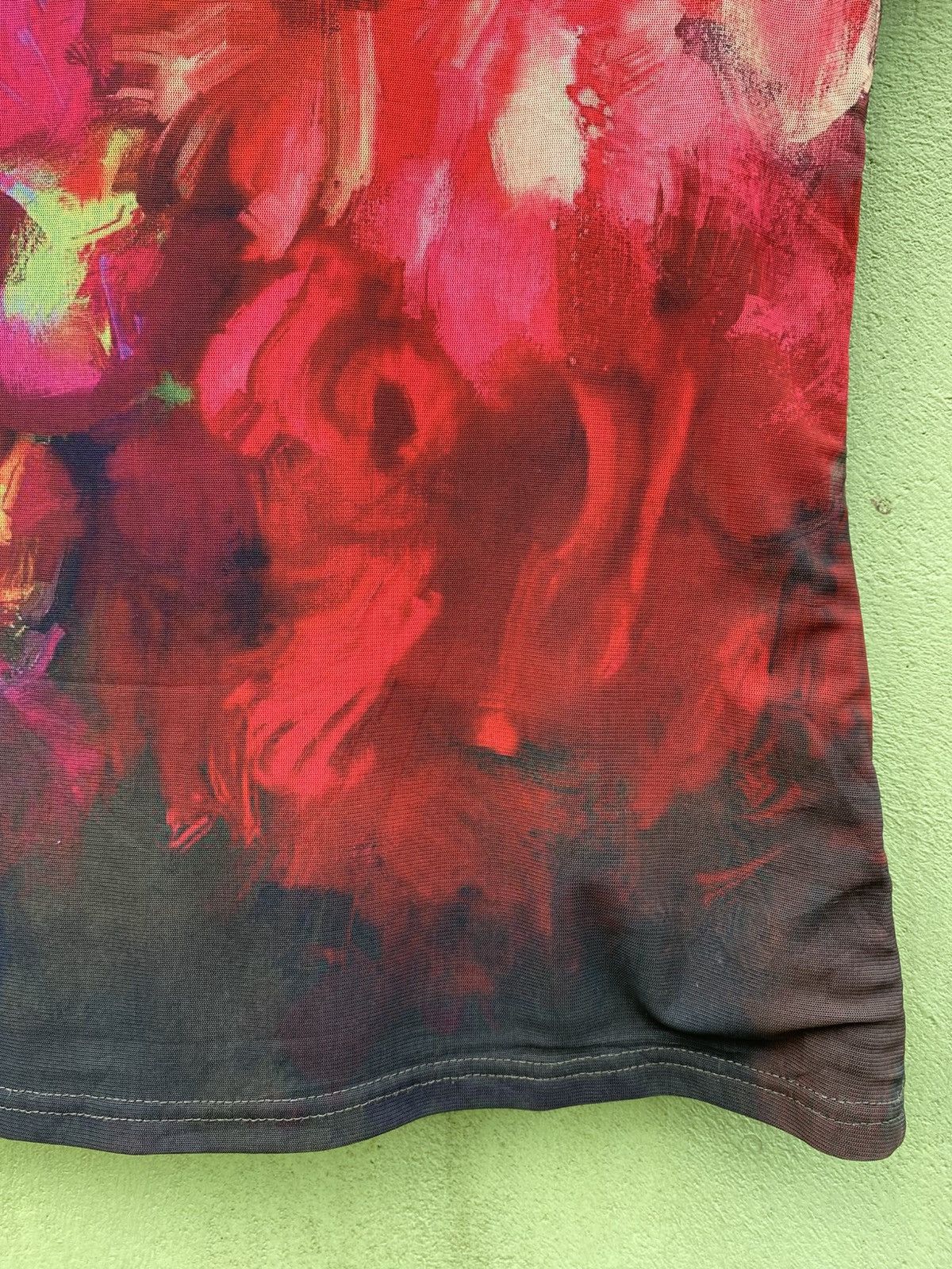 Japanese Brand H&D Artistic Floral Painting Dark Tone Tee Grunge Aesthetic Size L / US 10 / IT 46 - 6 Thumbnail